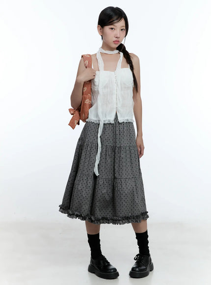 Sheer Polka Dot Scarf CU526