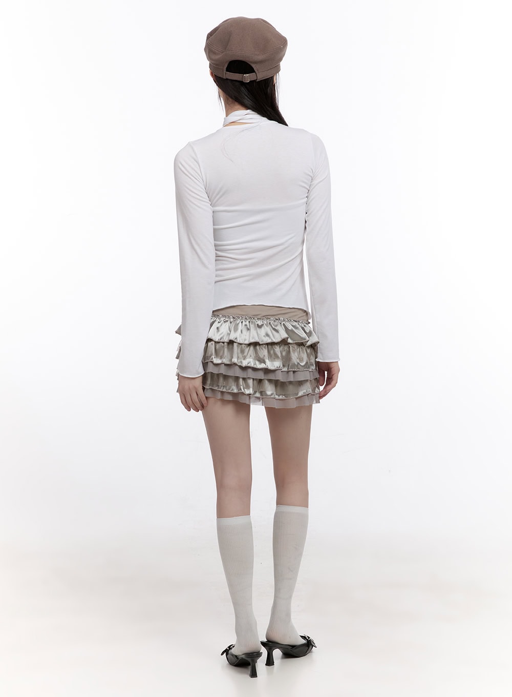 Ribbon Frilled Mini Skirt CF512