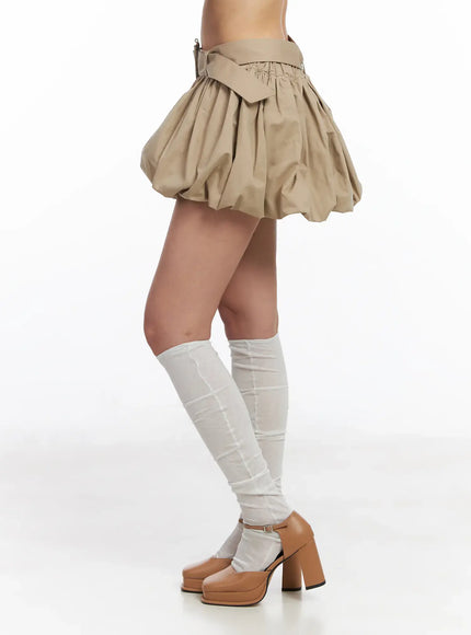 Belted Pumpkin Mini Skirt CF504