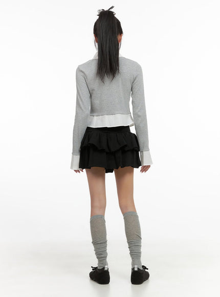 ruffle-banded-cotton-mini-skirt-cs403