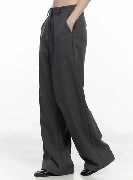 Straight Fit Wide Slacks IF525