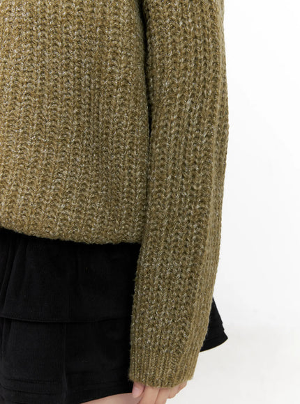 Ribbed Knit Zip-Up CO531