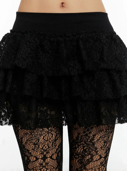 Lace Tiered Skirt ID525