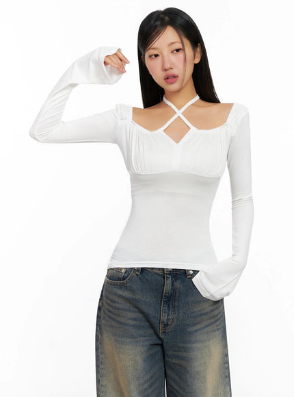 chic-cross-strap-long-sleeve-tee-ig528