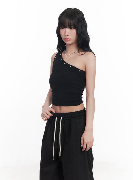 studded-one-shoulder-crop-tank-top-cy527