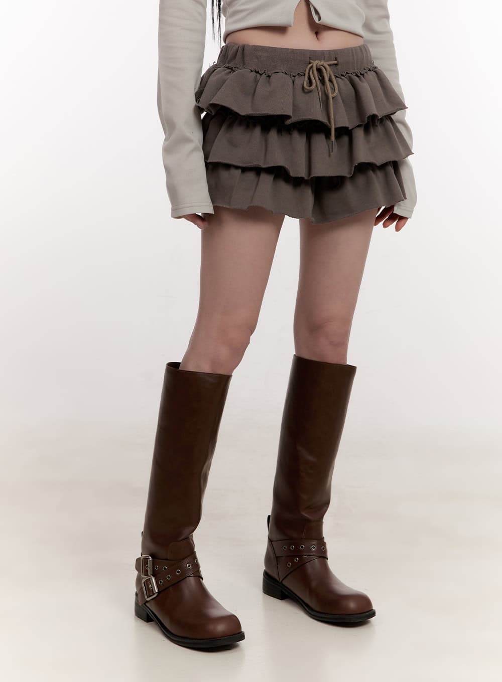 double-buckle-knee-high-boots-cj531