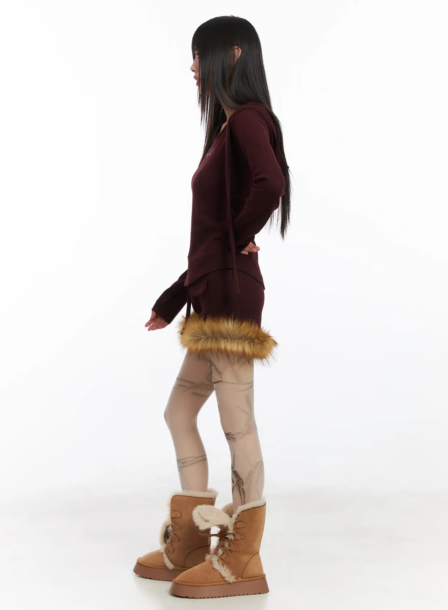 faux-fur-trim-mini-skirt-cd518