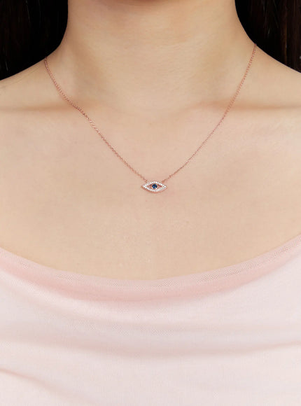 acc-sapphire-gaze-necklace-kc1008 / Rose gold