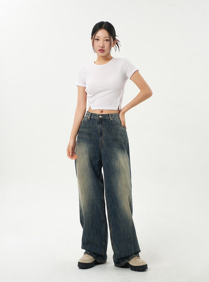 Dark Wash Baggy Jeans CA326