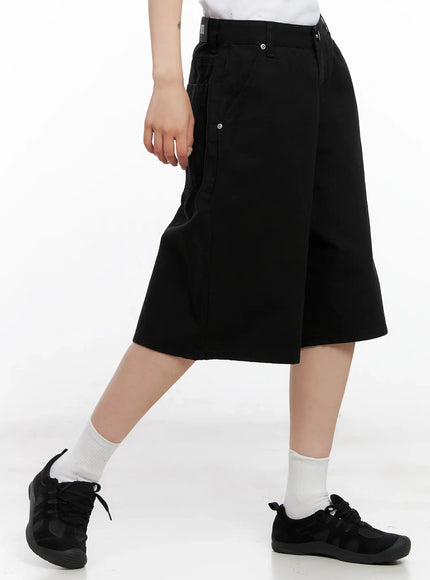Wide-Leg Cotton Bermuda Shorts CL525