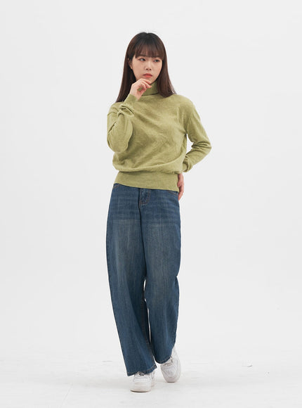 Turtleneck Knit Pullover