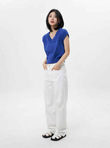 Cropped Knit Vest OY304