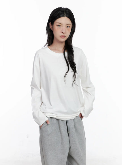 Basic Oversized Long Sleeve Tee CS529