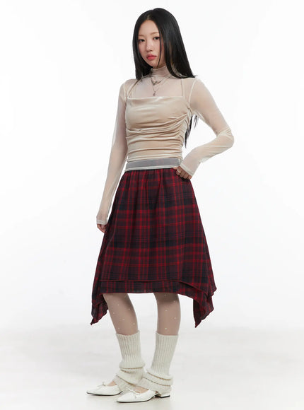 asymmetric-checkered-midi-skirt-cd530
