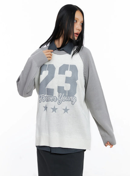 Forever Young Raglan Knit Top CO517