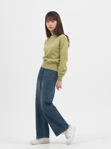 Turtleneck Knit Pullover