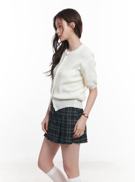 knit-buttoned-short-sleeve-cardigan-cy515