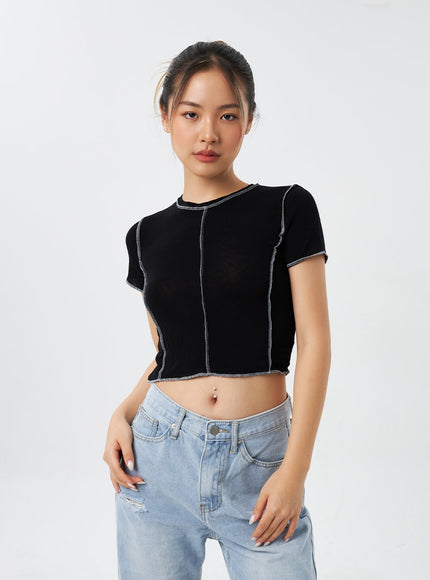 Stitch Cropped Tee CY308