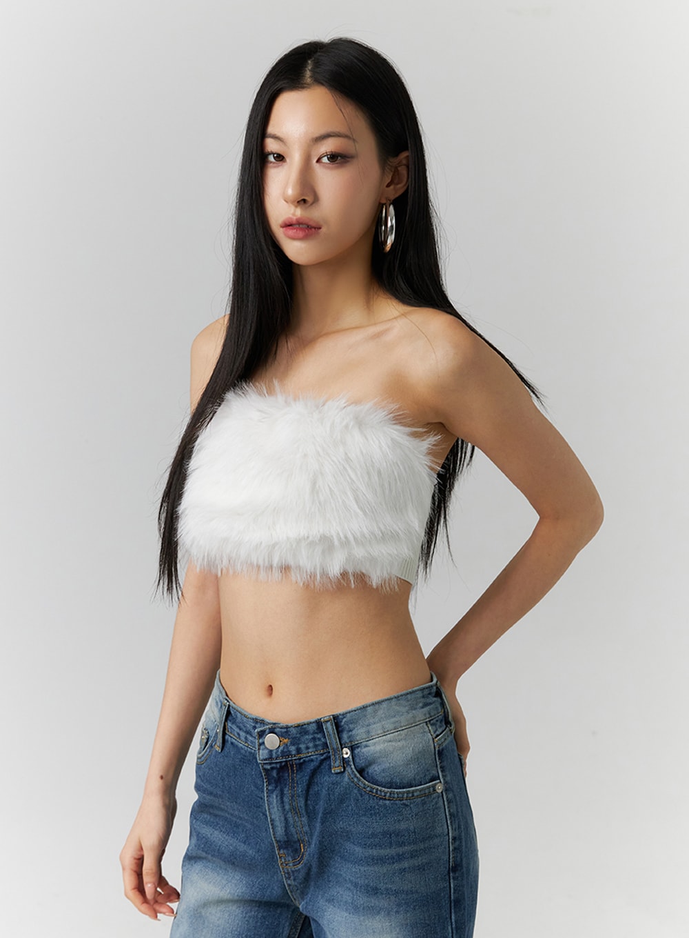 Fur on sale tube top