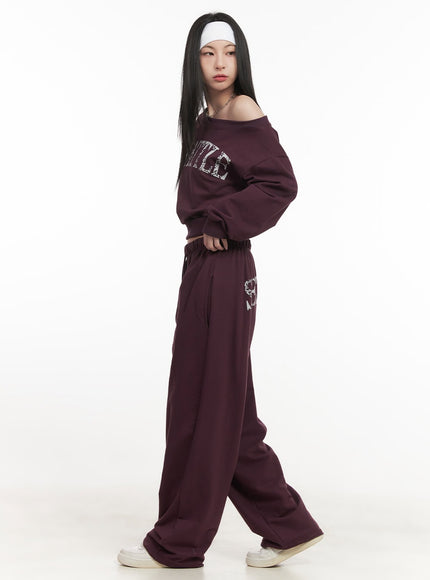Soft Cotton Graphic Cropped Sweatshirt CF514