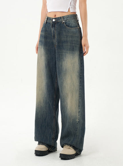 Dark Wash Baggy Jeans CA326