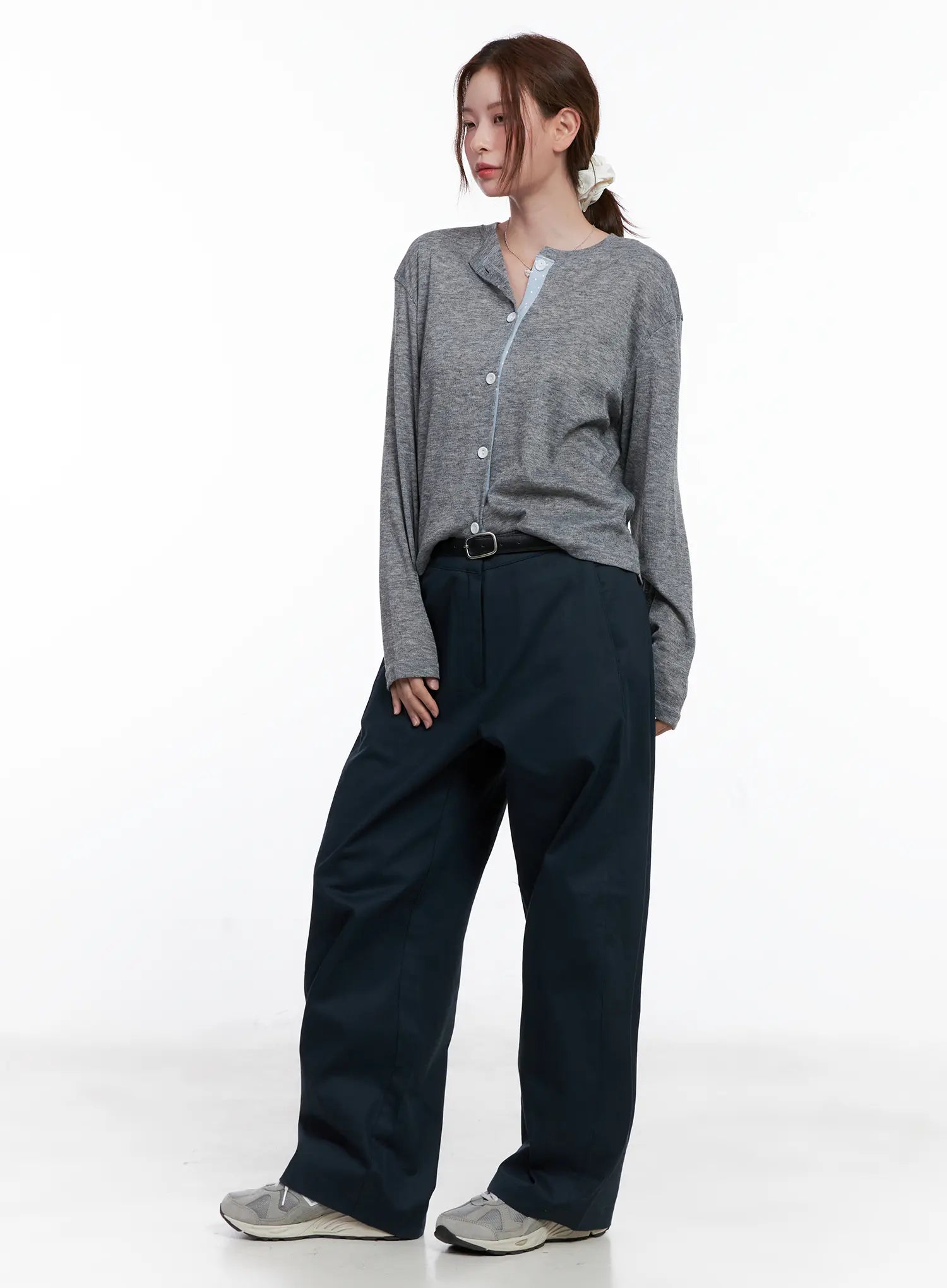 polka-dot-detail-button-up-cardigan-cg521