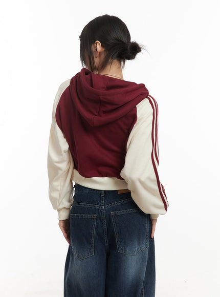 Embroidered Hooded Crop Track Jacket CF519