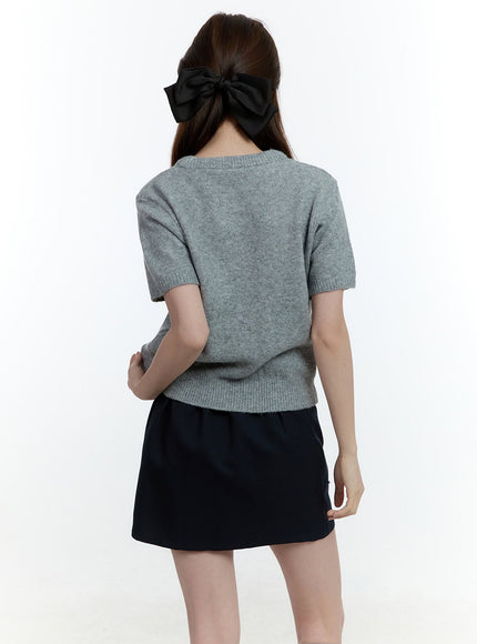 Basic Short Sleeve Sweater CF503