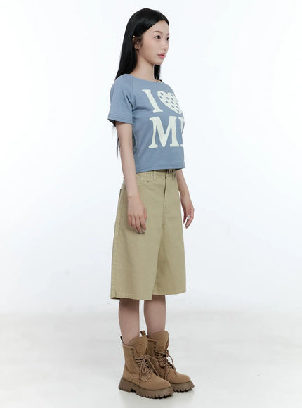 Wide-Leg Bermuda Shorts CG501