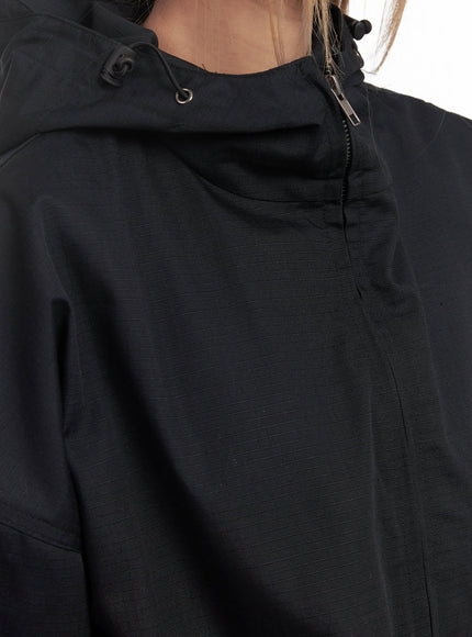 Essential Oversized Hooded Windbreaker Jacket CM506