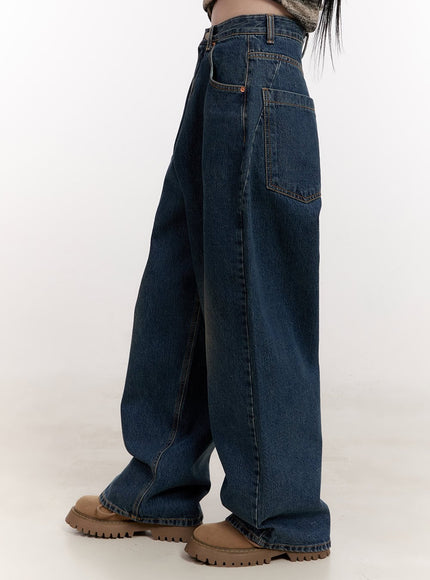 Arielle Washed Wide-Leg Baggy Jeans CJ531