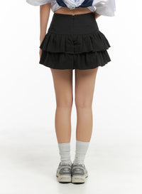 lace-up-frill-mini-skirt-cm426