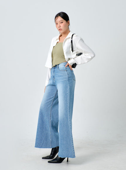 Cropped Button Shirt IJ331
