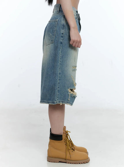 Washed Distressed Jorts CG501