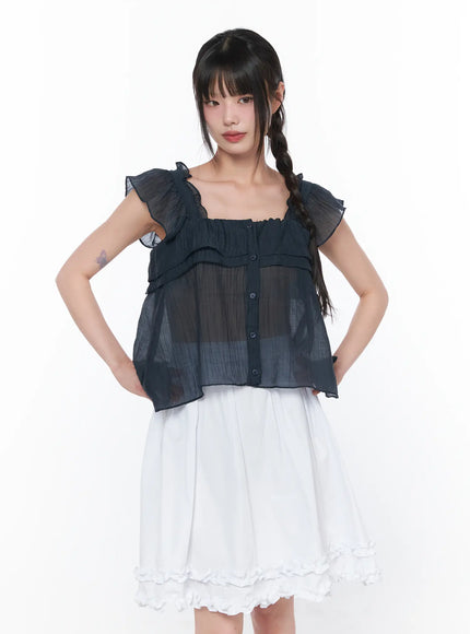 sheer-ruffle-sleeve-blouse-ca528