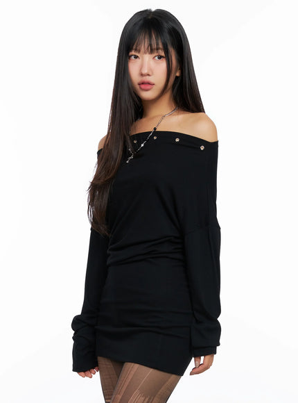 chic-off-shoulder-mini-dress-co514
