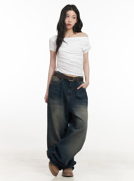 one-shoulder-shirring-crop-top-cf513