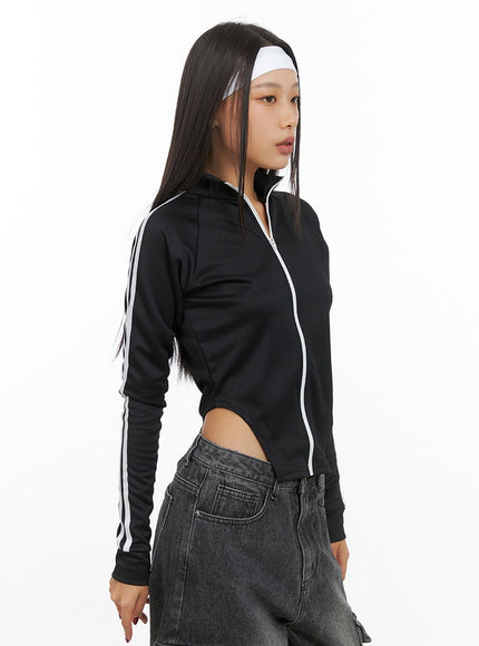 chic-polyester-track-zip-up-jacket-is427