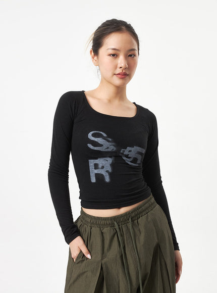 Square Neck Cropped Top CA318