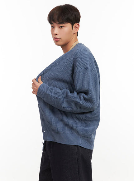 mens-ribbed-buttoned-round-neck-cardigan-if517
