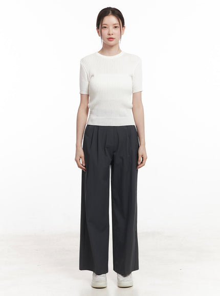 Essential Ribbed Knit Top IY513