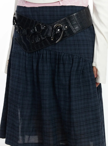 croc-embossed-wide-belt-f516