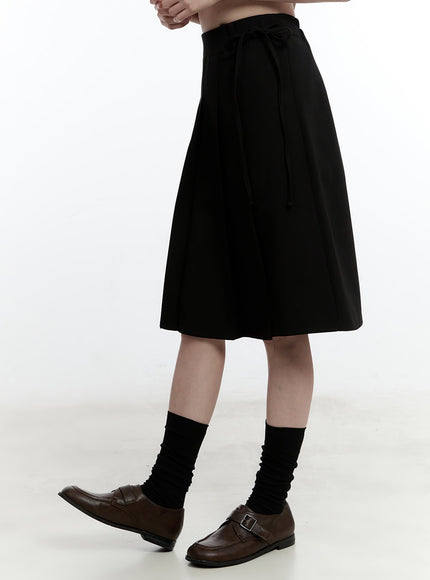 Pleated Wrap Midi Skirt CM521