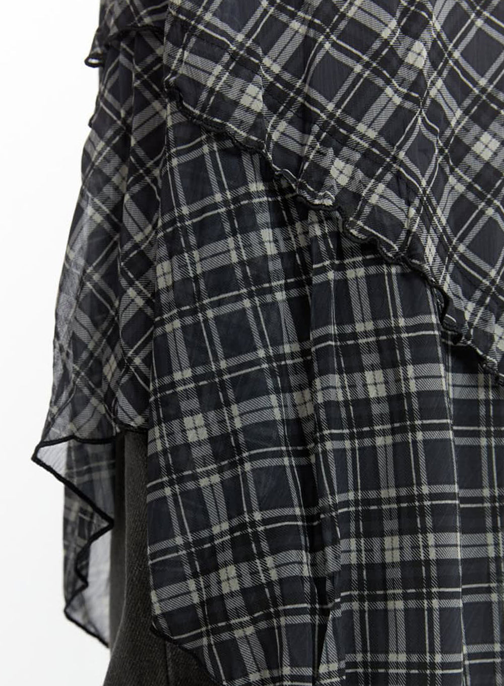 checkered-layered-skirt-io409