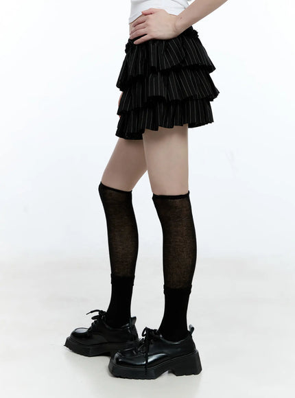 Tiered Stripe Mini Skirt CG507