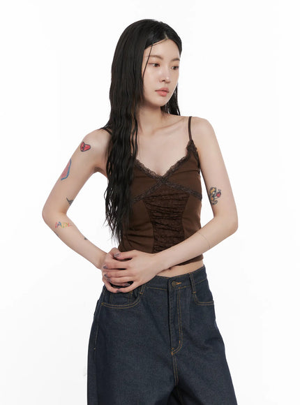 Lace Trim Cami Top CN513