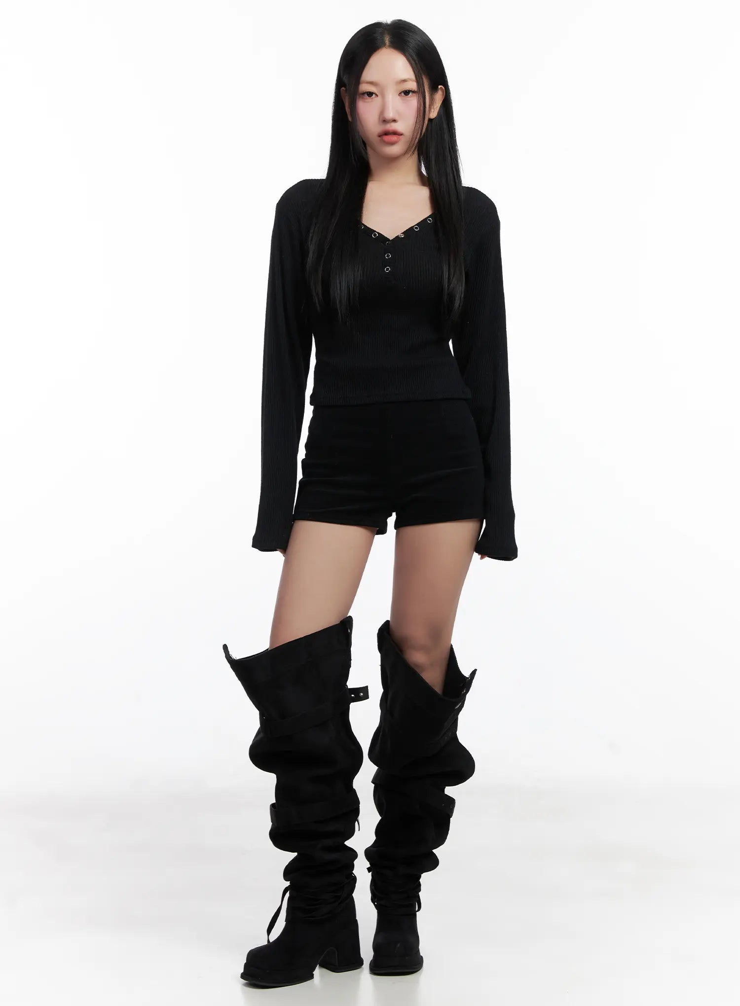 High-Waisted Corduroy Shorts CN528