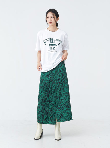 Solid Lettering Oversized Cotton Tee OU28