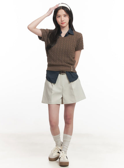 cable-knit-short-sleeve-sweater-ca510