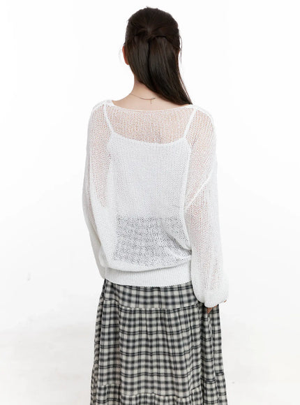 Summer Loose-Fit Long Sleeve Knit CL523